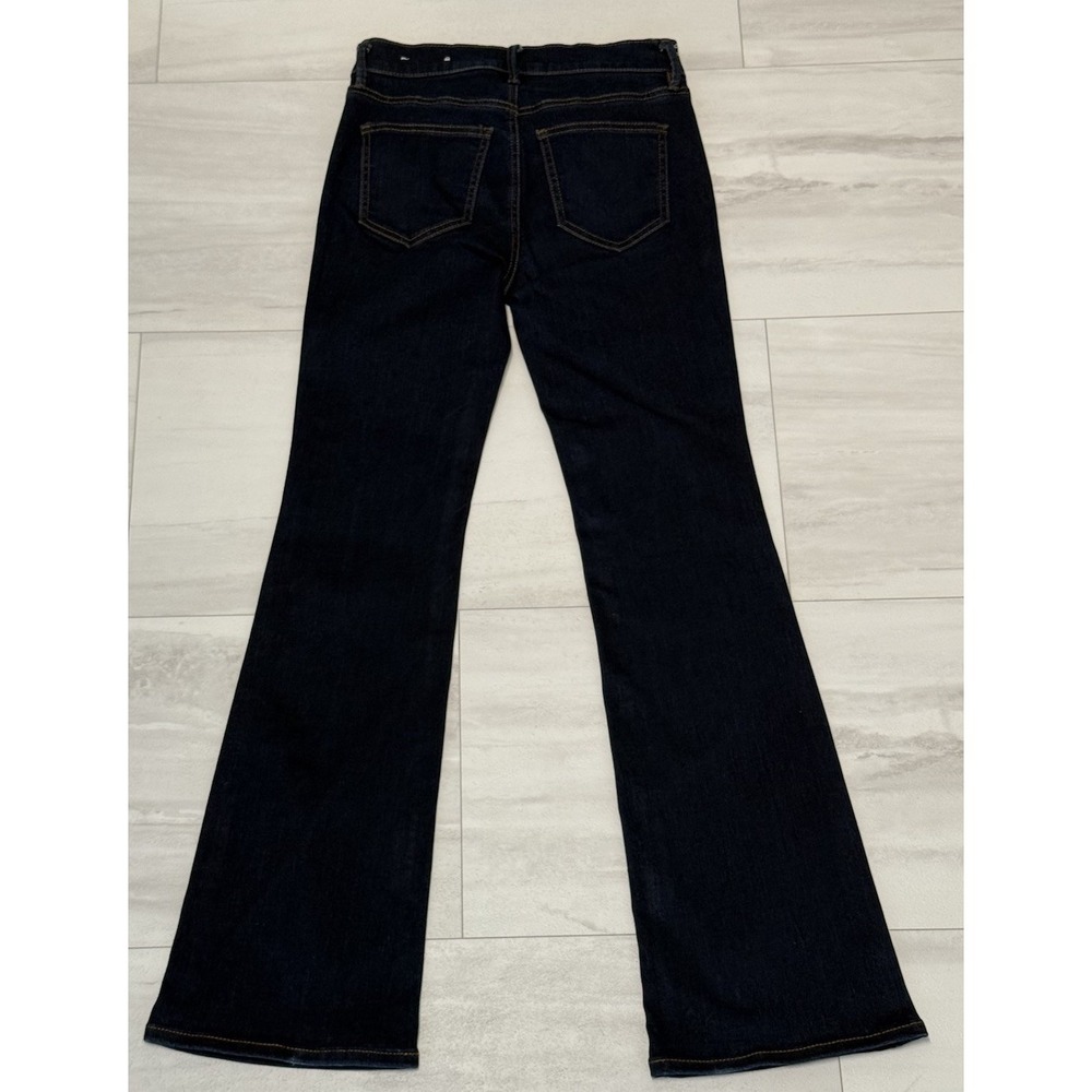 Ann Taylor Jeans Womens 0 Slim Fit Boot Cut Stretch Mid Rise Blue Dark Wash - Picture 2 of 10